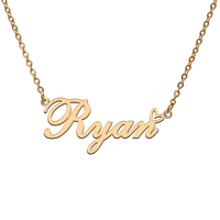god with love heart personalized character necklace with name ryan for best friend jewelry gift