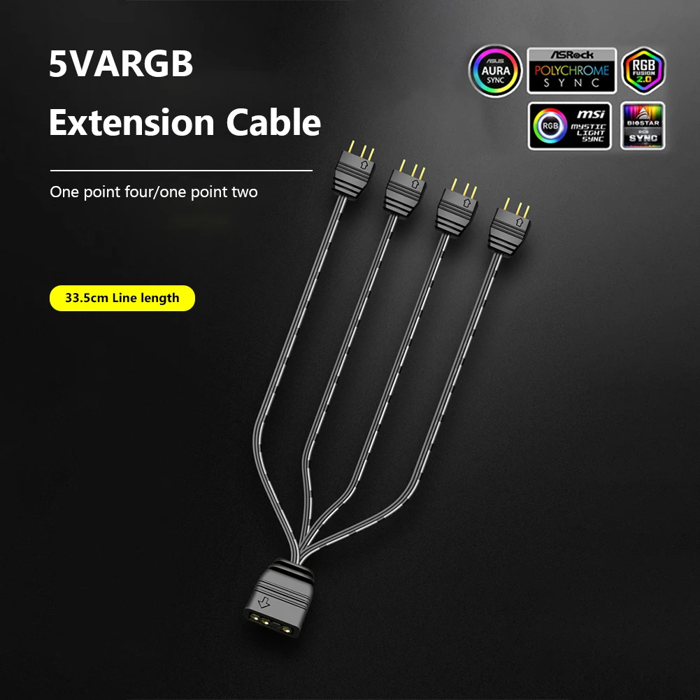 

Motherboard 5v 3Pin PWM Cooler Fan HUB Splitter Extension Power Supply Socket PC Speed Controller Adapter cable