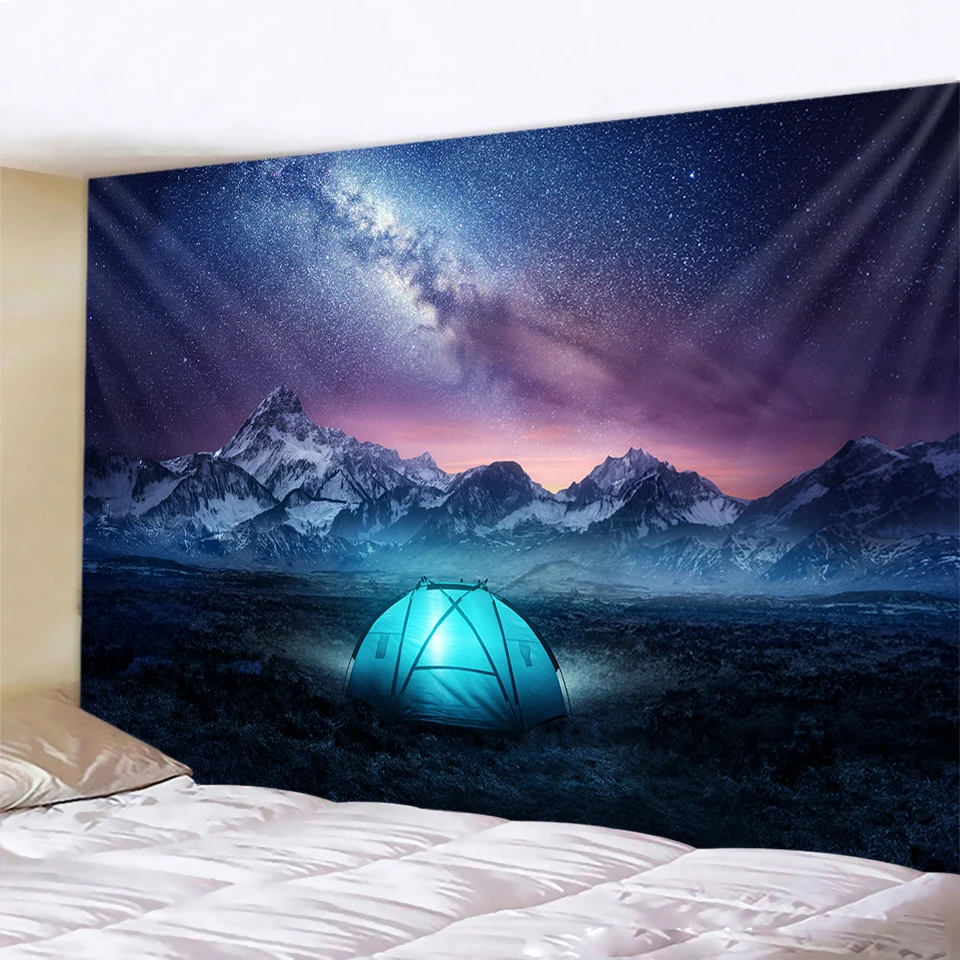 Психоделические сцены домашний декор лунный свет принт гобелены Love You To хиппи yoga