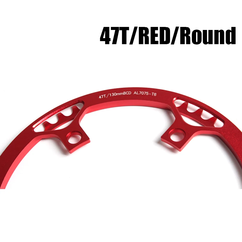 47T round Red Litepro Сверхлегкий 130 BCD 45T 47T 53T 56T 58T A7075 сплав BMX цепное кольцо складной велосипед BMX цепное колесо велосипед шатун зуб - Цвет: 47T round Red