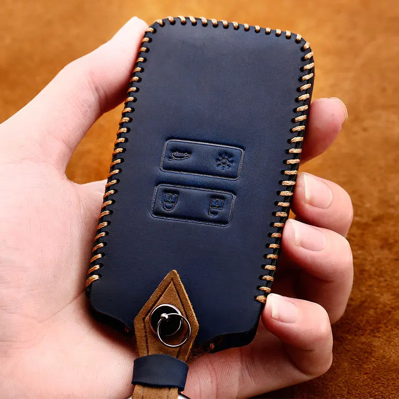 Чехол для автомобильного ключа чехол брелока кожаный Renault Koleos Kadjar 2016 2017 удаленный