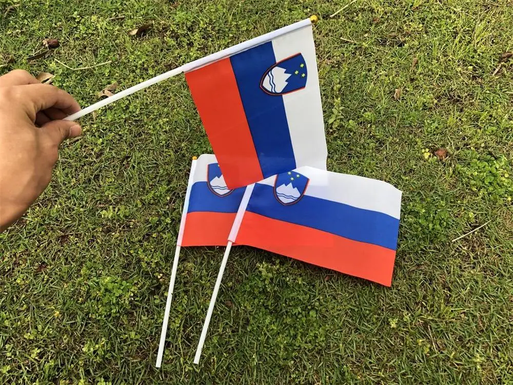 14x21 см 20 пластиковых мачтовых флагов словенского флага маленький флаг сфера
