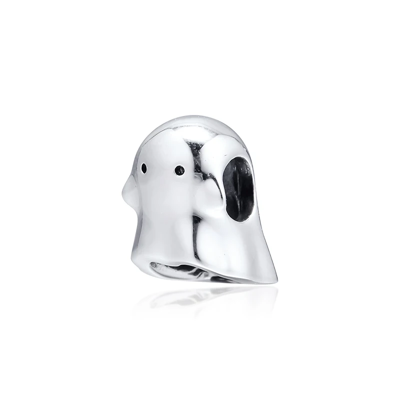 Подходят для браслетов Pandora Браслеты 925 пробы серебро и рисунком с надписью Boo Ghost