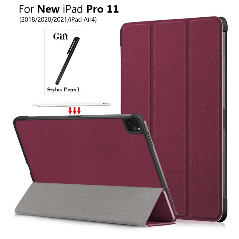 

Для iPad Pro 11 20212020 2018 чехол из искусственной кожи Магнитный чехол Funda Smart Cover Coque Capa для iPad Air 4 10,9 чехол 2020