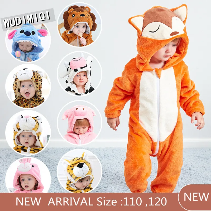 

Baby Rompers Winter Lion Costume For Girls Boys Toddler Animal Jumpsuit Infant Clothes Pyjamas Kids Overalls ropa bebes 6M - 4T