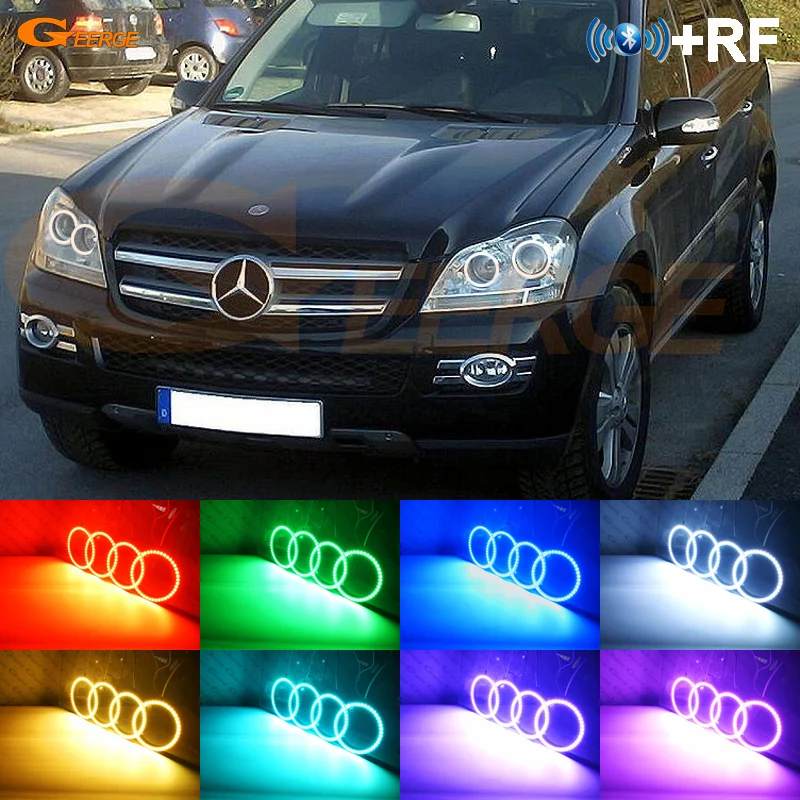 

For Mercedes Benz GL Class X164 GL350 GL420 GL450 GL500 GL550 RF Remote Bluetooth APP Multi-Color RGB Led Angel Eyes Kit