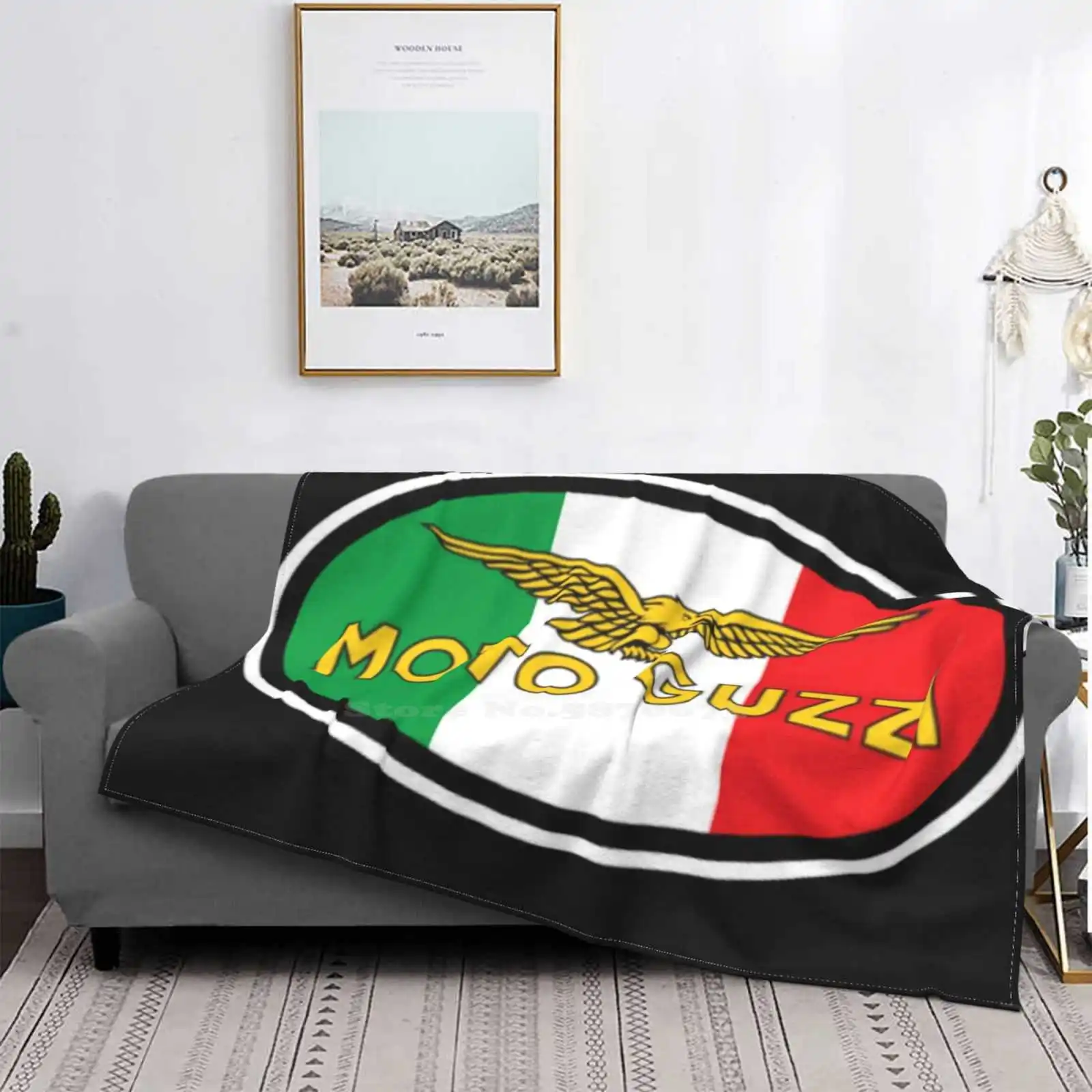 

Удобное фланелевое одеяло с логотипом Guzzi на итальянском флаге, креативный дизайн, удобное теплое фланелевое одеяло Moto Guzzi Spada Strada California Corsa
