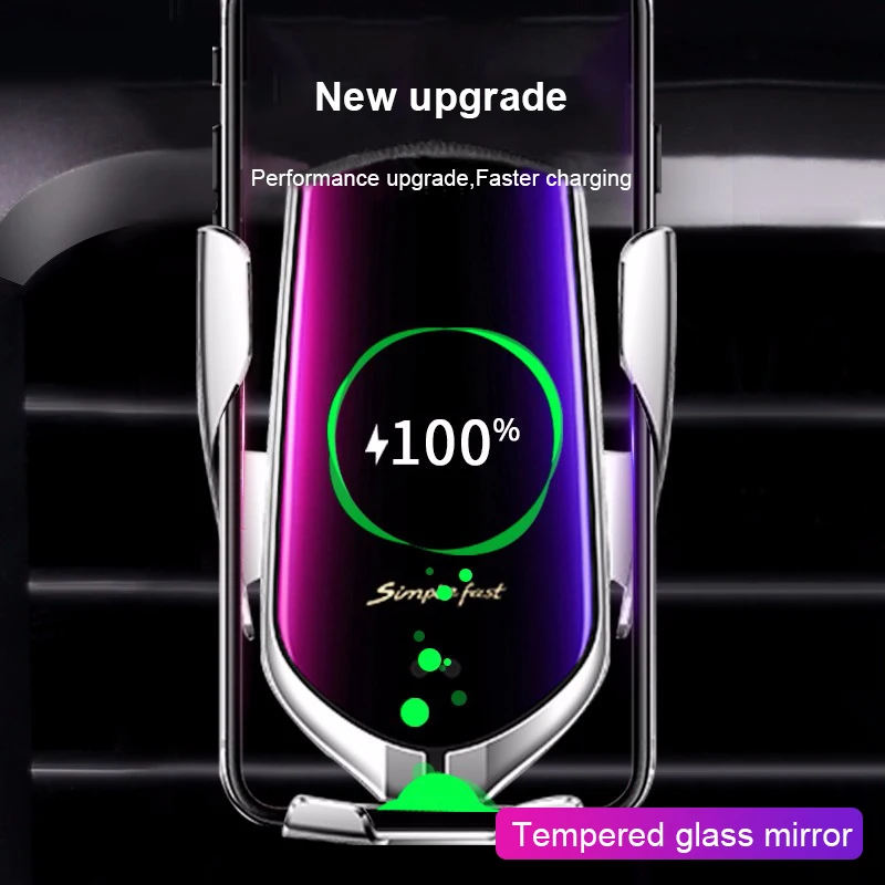 R1 автомобиля Qi Беспроводной Зарядное устройство Smart с автоматическим зажимом 10
