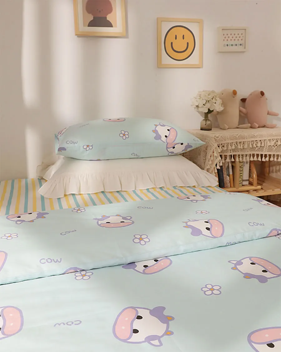 

Lovely cartoon cow bedding set kid child teen,fashion cute cotton twin full queen home textile bed sheet pillow case duvet cover