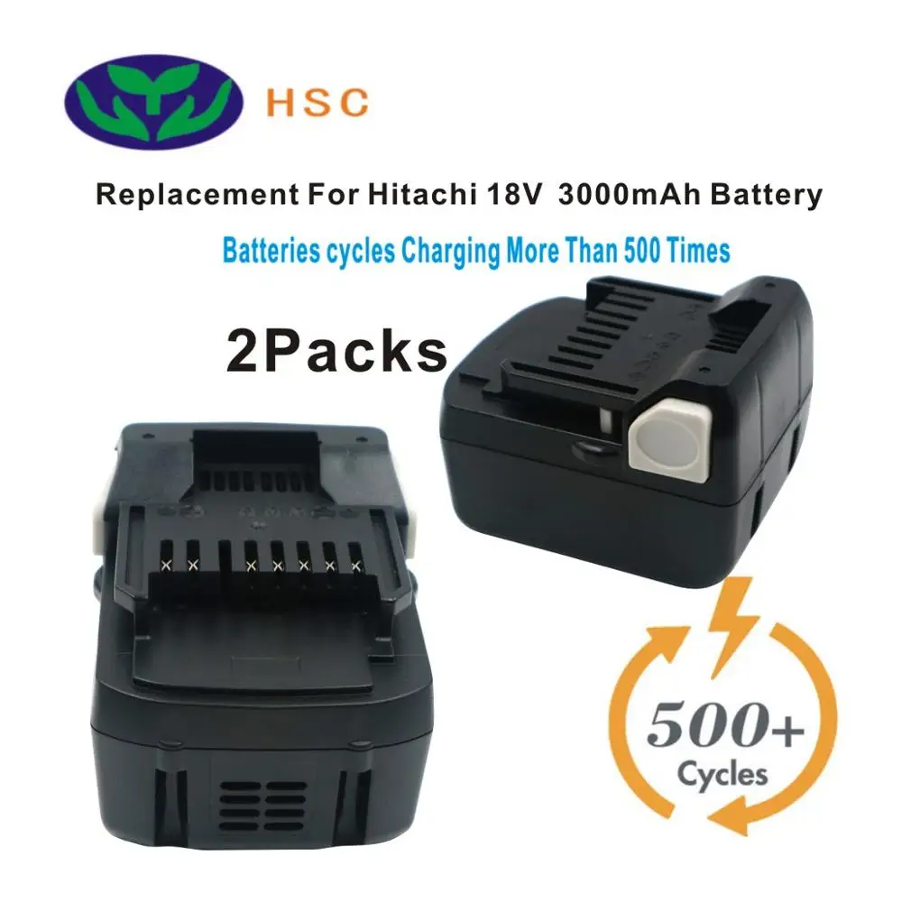 2 шт. литиевая батарея HIT18D 18650 Ач 18 в замена для батареи HITAC 330139 BSL1815X BSL1830 BSL1815