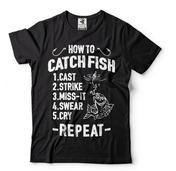 

Mens T-shirt Fishing Tee how to catch Fish Mens Funny Tee Shirt Shirt Tee