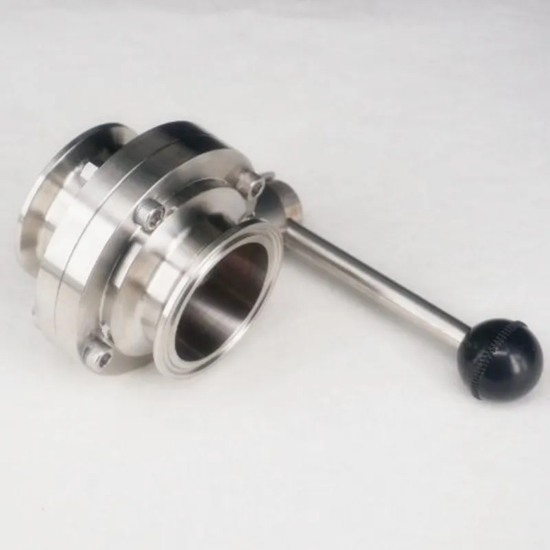 

2" inch 51mm SS304 Stainless Steel Sanitary 2" Tri Clamp ferrule OD 64mm Butterfly Valve Homebrew Beer Dairy Product