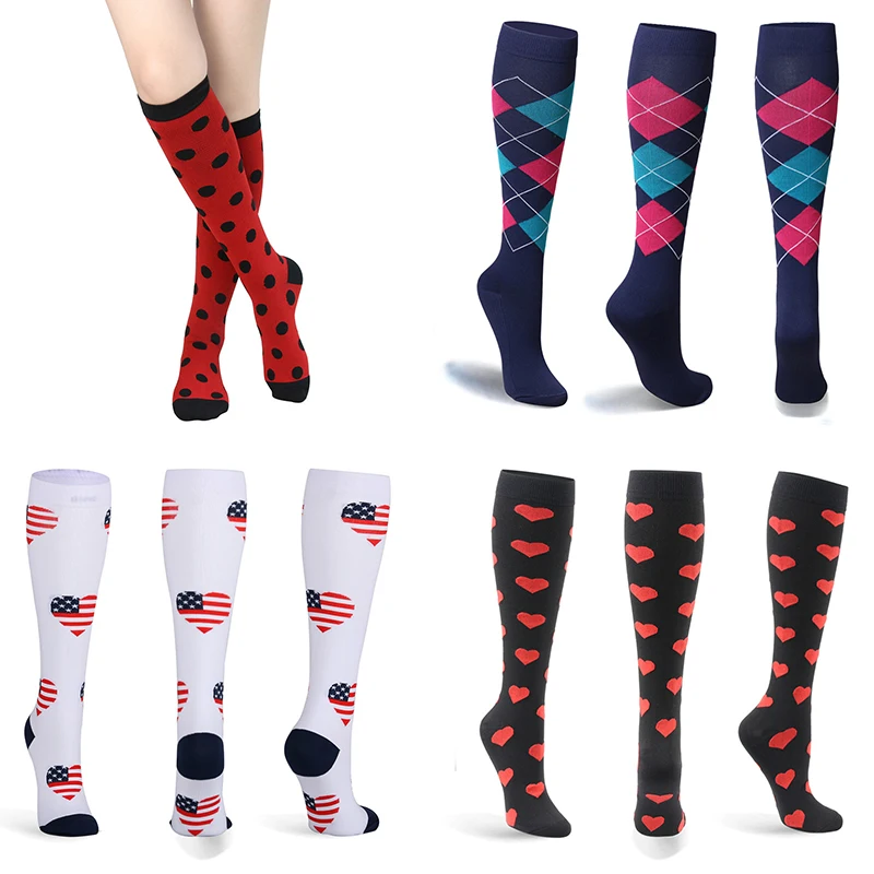 Носки компрессионные унисекс для мужчин и женщин спортивные медсестер рельефные