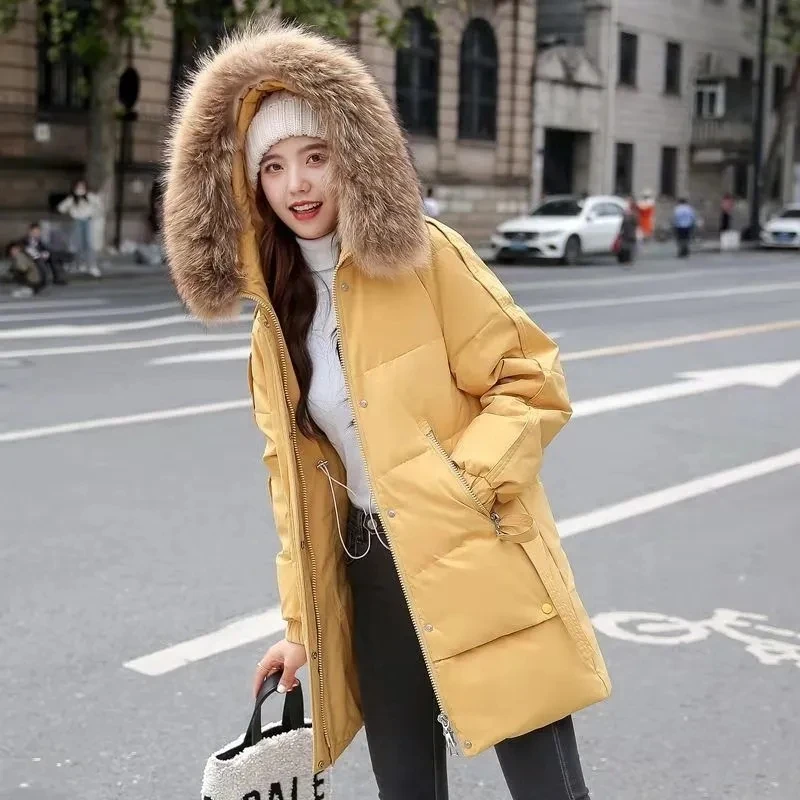 

Новинка 2021, Женская Стеганая куртка средней длины, модная стеганая куртка, свободное зимнее пальто с талией, стеганое пальто, плотное пальто