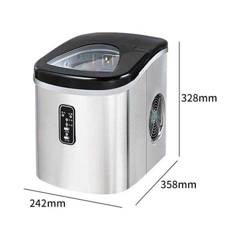 Льдогенератор 15 кг мини машина для производства кубиков льда из нержавеющей стали|Ледогенераторы| |