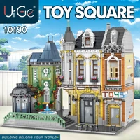 2021 new moc city streetview series the brickstive toys store afol square post model modular building blocks bricks toys gifts