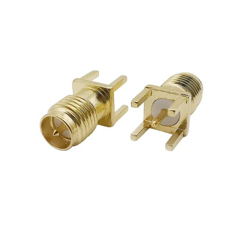 RP SMA гнездо (штырь) Edge Mount PCB плата штепсельная вилка 4 подставка для булавок