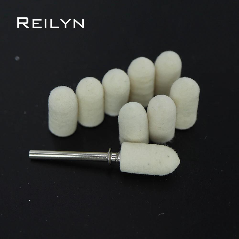 

50pcs wool polishing wheel polishing disc 25mm/13mm/9mm buffing round wheel shank 3.2mm for dremel