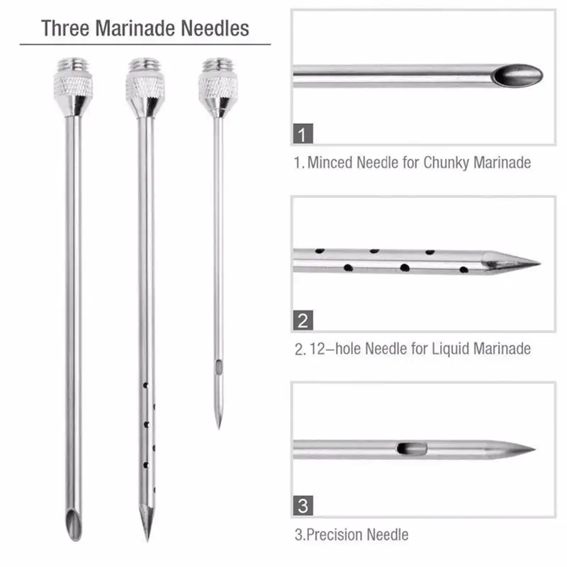 12 шт. 3 иглы шприц для инжектора мяса птицы маринада ароматизатор инжектор