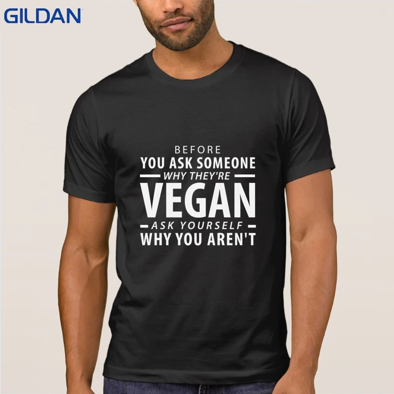 Before You Ask A Vegan футболка дизайнерская трендовая Мужская летняя стильная популярная