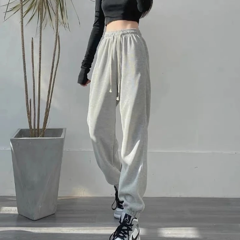 

Women's Sweatpants Casual Spring and Autumn Trousers With Elastic Waist Korean Fashion Harajuku ZA Joggers Women