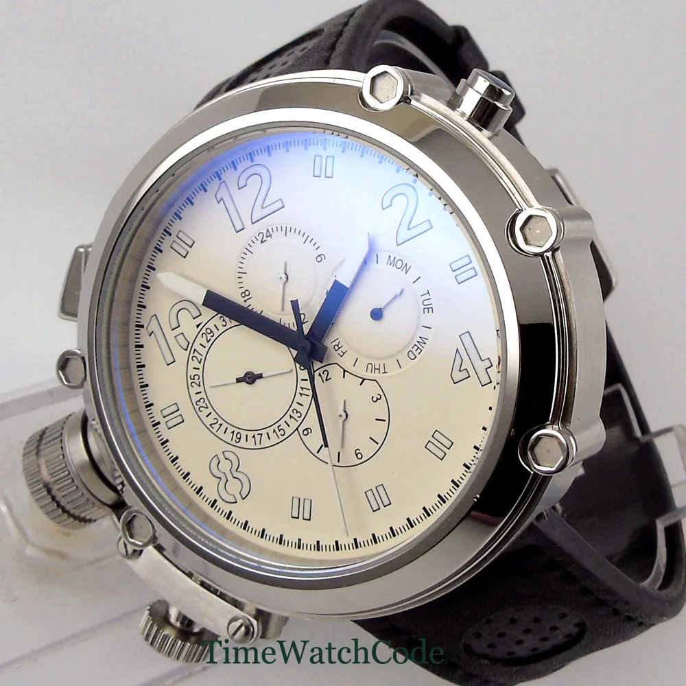 50 мм Большой уход за кожей лица автоматический переход Для мужчин t часы для с
