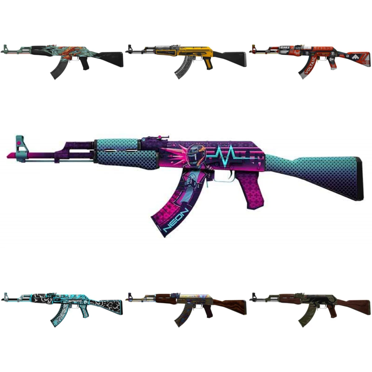Забавная наклейка на автомобиль CSGO Skin AK47 модная Водонепроницаемая бампер