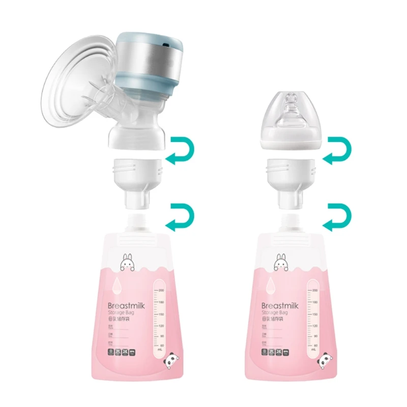 

200ml Breast Milk Storage Freezer Bags Disposable Baby Liquid Food Fresh Sealed Bags Portable Infant Feeding Pouchs Packages