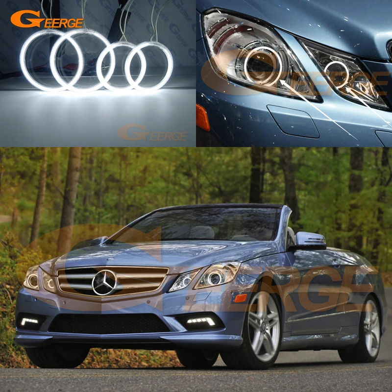 Для Mercedes Benz E Class C207 A207 2009 2012 ксеноновая фара отличная ультра яркая CCFL ангельские