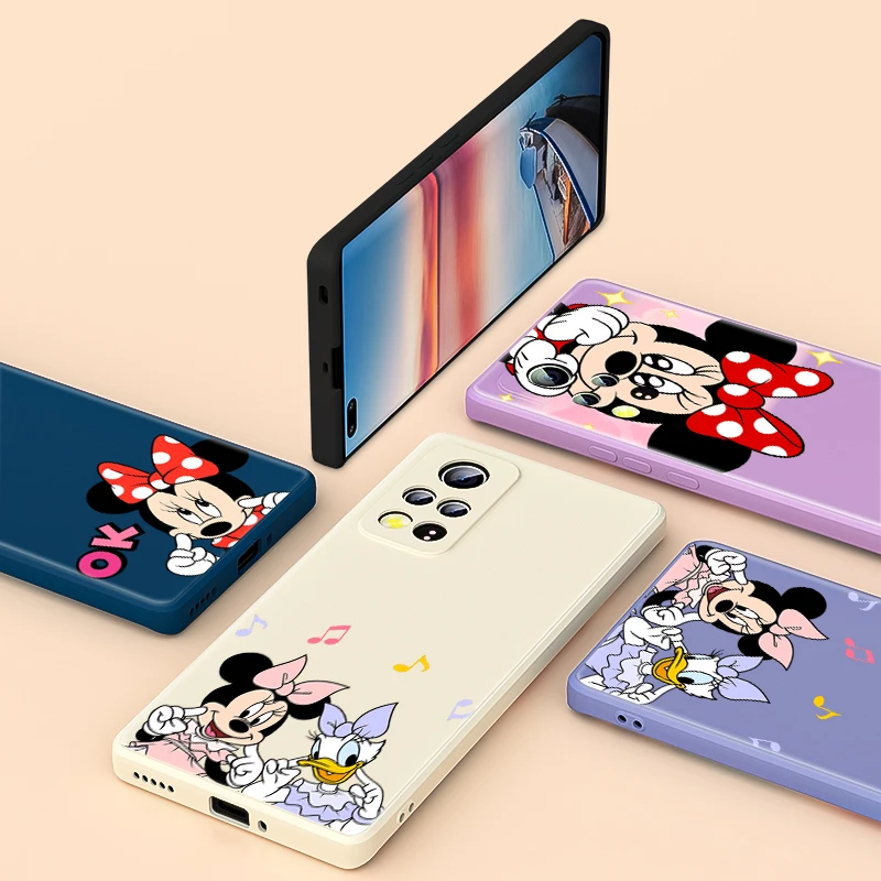 Мягкий чехол из жидкого силикона с изображением Микки Мауса Для Honor 50 SE 30 30S 20 20i 20E