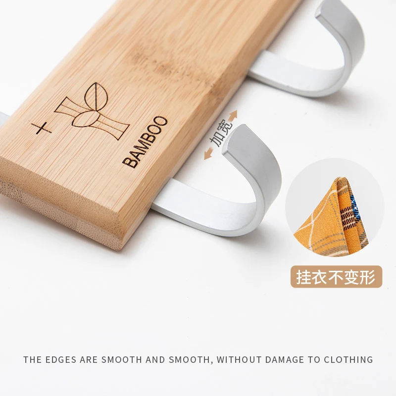 

Behind the door, creative hooks, clothes, wooden clothes hooks, punch-free hangers, nail-free coat hooks