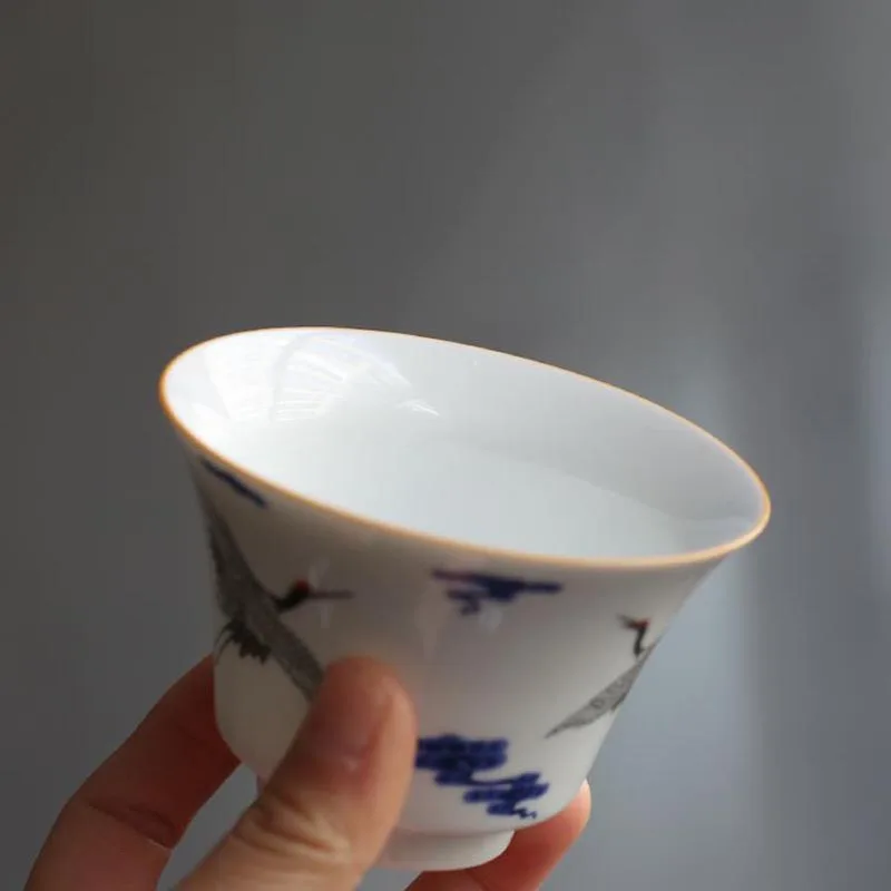 110 мл сине белый фарфор Gaiwan китайская фотография чайный чайник для чая посуда