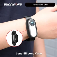 sunnylife lens silicone case for dji drone insta 360 go 2 accessories camera protection plam strap bicycle strap scratch proof