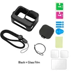 Силиконовый чехол для GoPro Hero 10 9, черное закаленное стекло, Защитная пленка для экрана, крышка для объектива, аксессуары для Go Pro 9