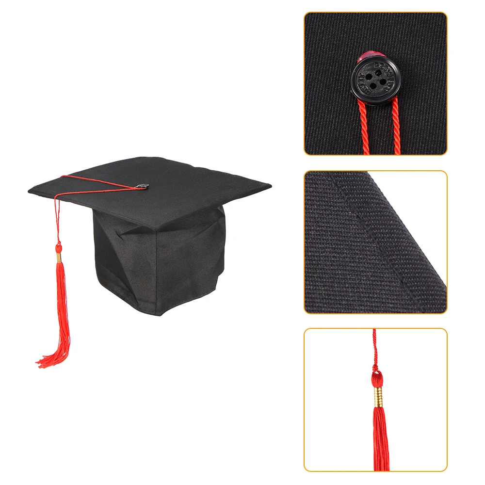 Школьная выпускная вечерние шапка с кисточками Mortarboard университетский девичник, магистр, доктор, академическая шапка, новая черная Ступка