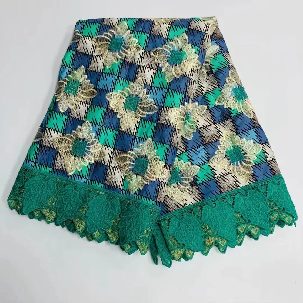 

2020 Горячая продажа Африканский воск с кружевом/хорошее качество Хлопок Кружева и воск ткани/африканские ткани воск печатных кружева вышивк...