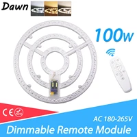 18w 24w 48w 72w 100w led ceiling lamp replacement led light board remote control dimmable led ring panel circle light ac180 265v