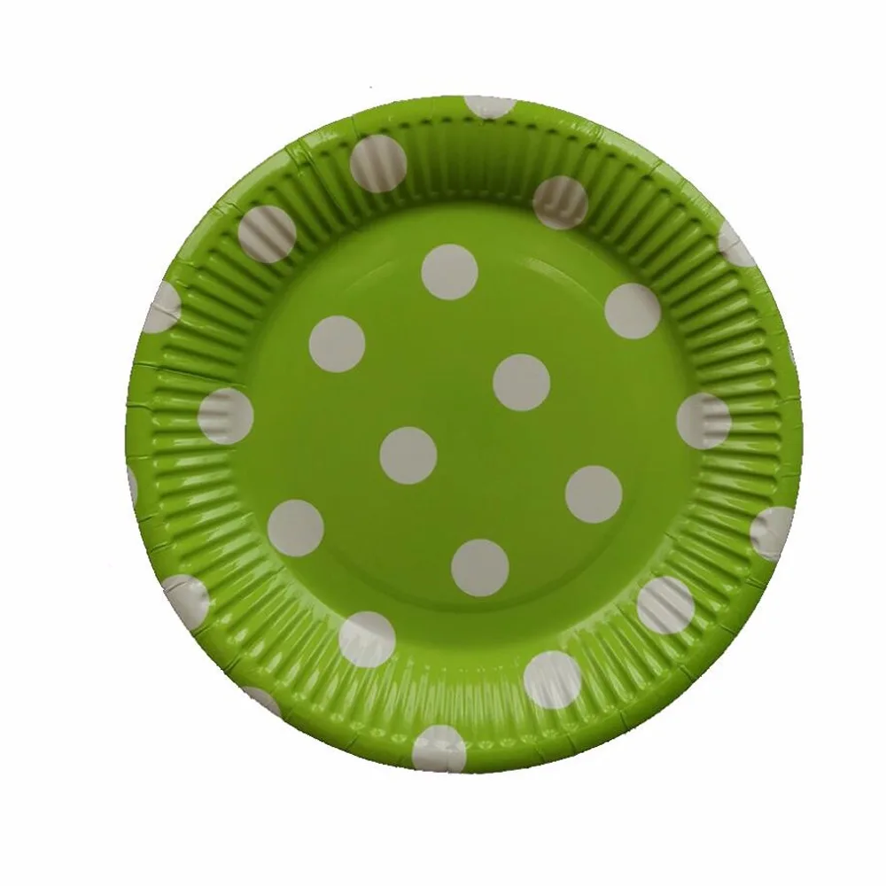 10 шт. одноразовые бумажные тарелки в горошек 7 дюймов|Блюдца и тарелки| |
