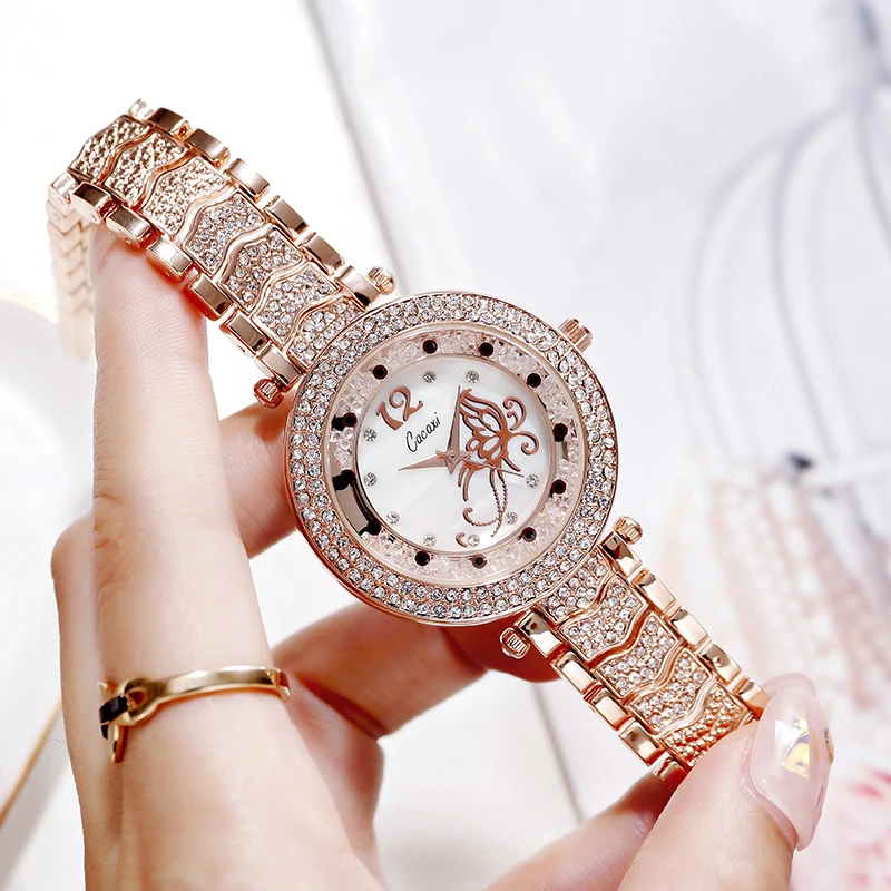 Часы женские кварцевые с браслетом и кристаллами A149 | Наручные часы