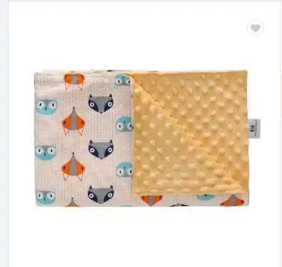 Цвет: желтый Miracle Baby Minky Super Soft Baby Blankets Double Layer Cartoon Lovely Pattern Luxuries Appease Doll Newborn Swaddle Wrap - Цвет: Цвет: желтый