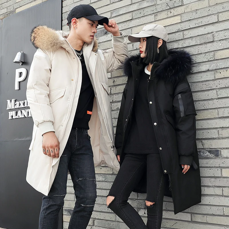 Мужской пуховик средней длины с воротником-стойкой | Мужская одежда