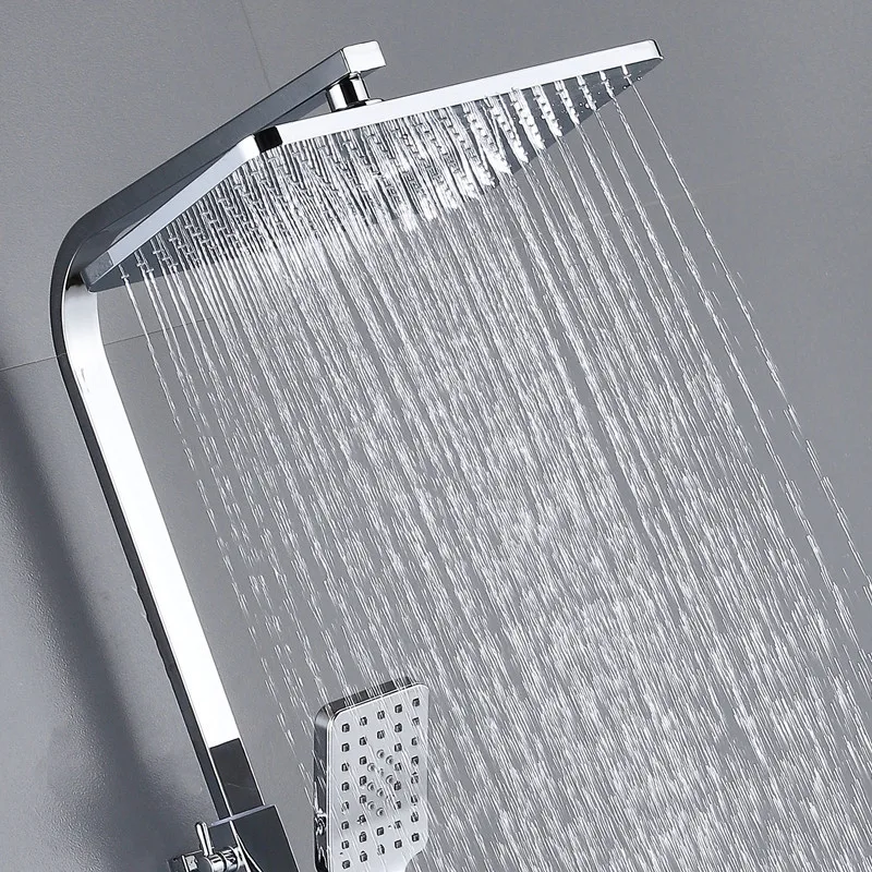 Bathroom Faucets Brass Chrome Shower Set Wall Mounted Digital Mixer Tap Thermostatic Rain Mist Showers Modern Water | Обустройство