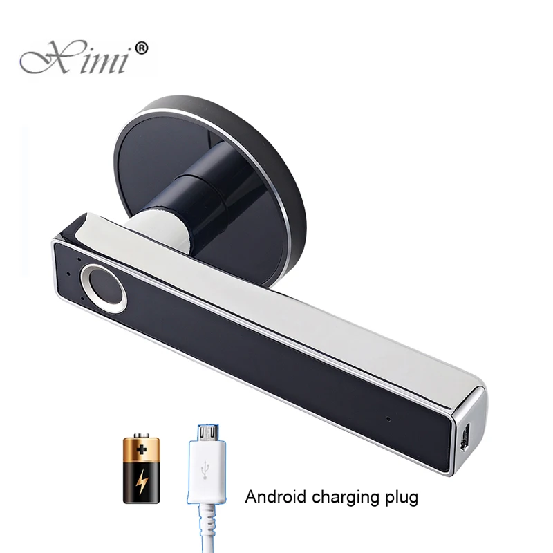 

Touch Fingerprint Door Lock Mechanical key with password Combination can be charged by Android USB For Home / Office /Hotel Lock