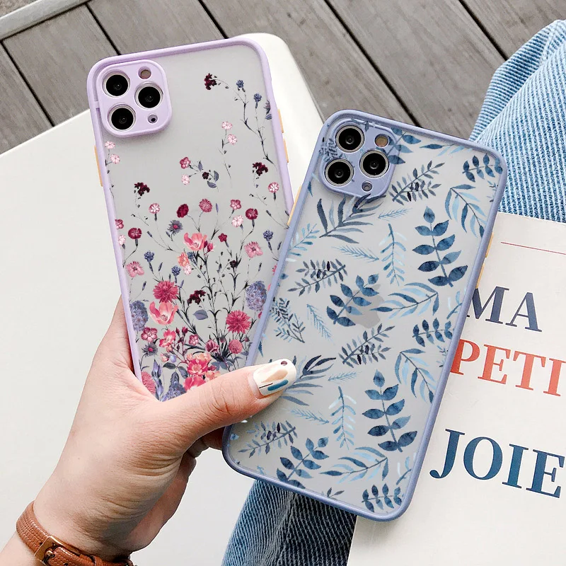 hand painted phone case for iphone x xs max xr flower cover hard shockproof case for iphone 6s 7 8 plus se 2 13 12 11 pro max free global shipping