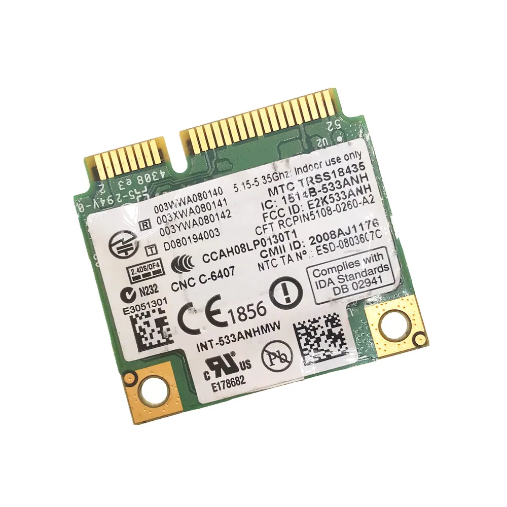 Для Wi Fi Link Intel 5300 AGN 533AN_HMW 450 Мбит/с 802.11n Mini PCI E Двухдиапазонная карта Wlan