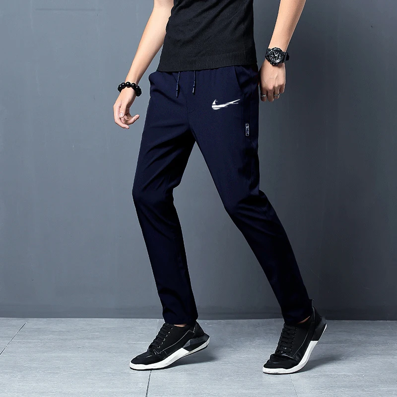 

2021 New Men Pants Joggers Fitness Casual Quick Dry Outdoor Sweatpants Breathable Slim Elasticity Trouser Plus Size Men Pants