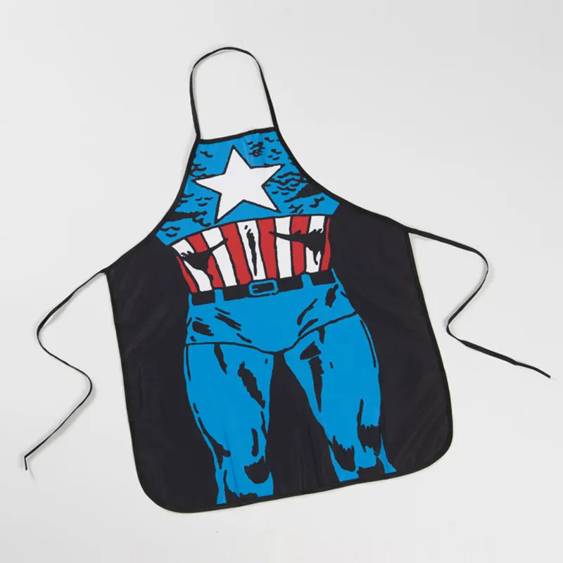 Забавный сексуальный фартук супергерой Водонепроницаемый Кухонный Фартук для