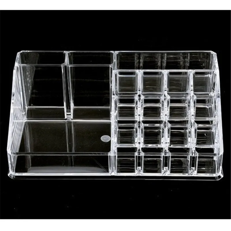 Clear Makeup Case 4 Drawer 16 grid Cosmetic Organizer Jewelry Storage Acrylic Box | Дом и сад