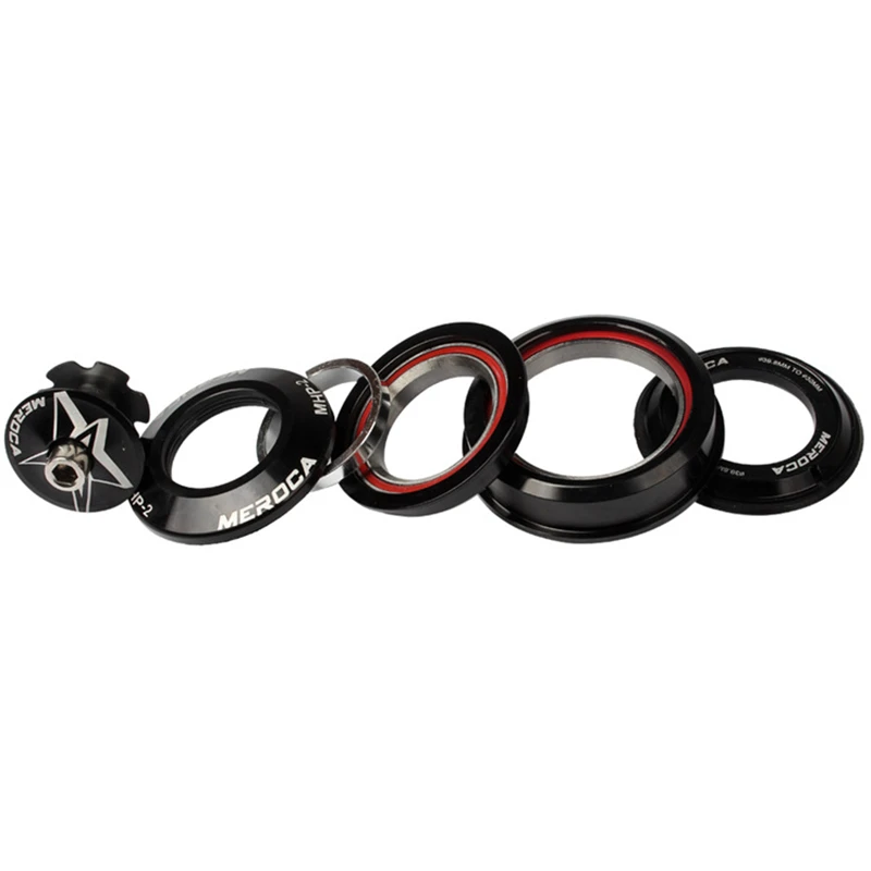 

MEROCA Mountain Bike 44mm/56mm Tapered Headset Aluminum Alloy Bicycle Bearing Head Set