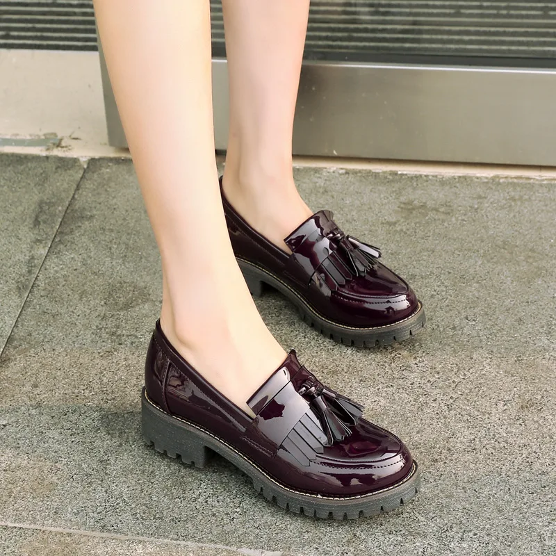 

women oxford Flat spring shoes for woman leather flats summer brogues vintage slip on loafers casual sneakers shoes 2020